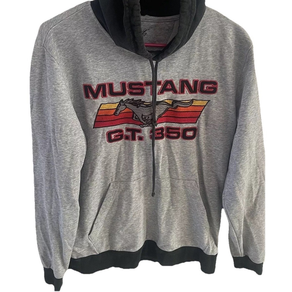 FORD MUSTANG‎ GT 350 Hoodie Lucky Brand PULLOVER SWEATSHIRT MEN'S MEDIUM Y2K